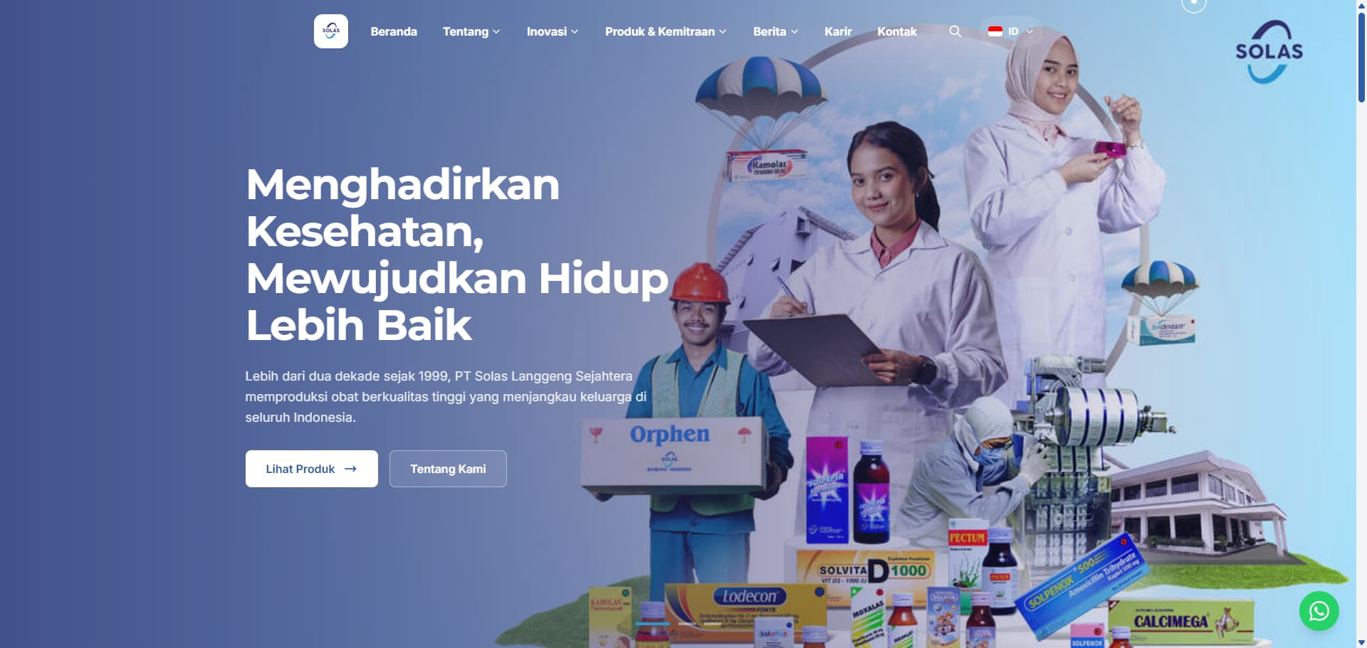 Preview of Company Profile: Main page